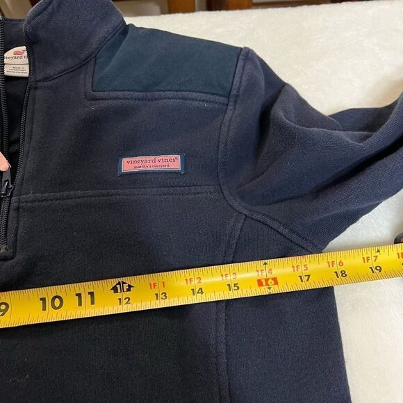 Vineyard Vines Navy Blue Quarter Zip Sweater Small Half Zip - Picture 8 of 10